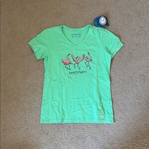 Life Is Good Mint Green Dance Party Tee